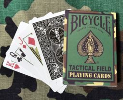 Bicycle Poker Playing Cards - Tactical Field - 1 SEALED DECK (Green Jungle Camo)