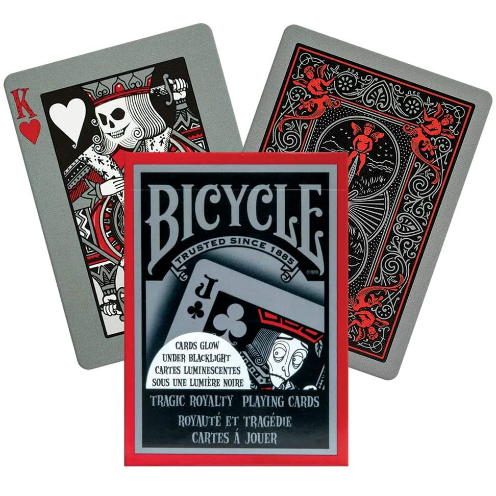 Bicycle Poker Playing Cards - Tragic Royalty - 1 SEALED DECK (Cards Glow Under Blacklight)