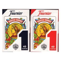 Heraclio Fournier Spanish No. 1 Playing Cards - 2 SEALED DECKS (Red & Blue)(40 Cartas per Deck)
