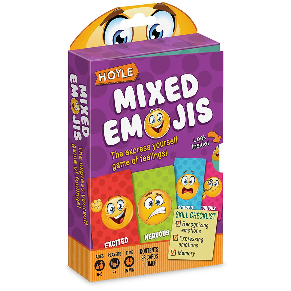 Hoyle Playing Cards Game - MIXED EMOJIS (98 Cards & 1 Timer)