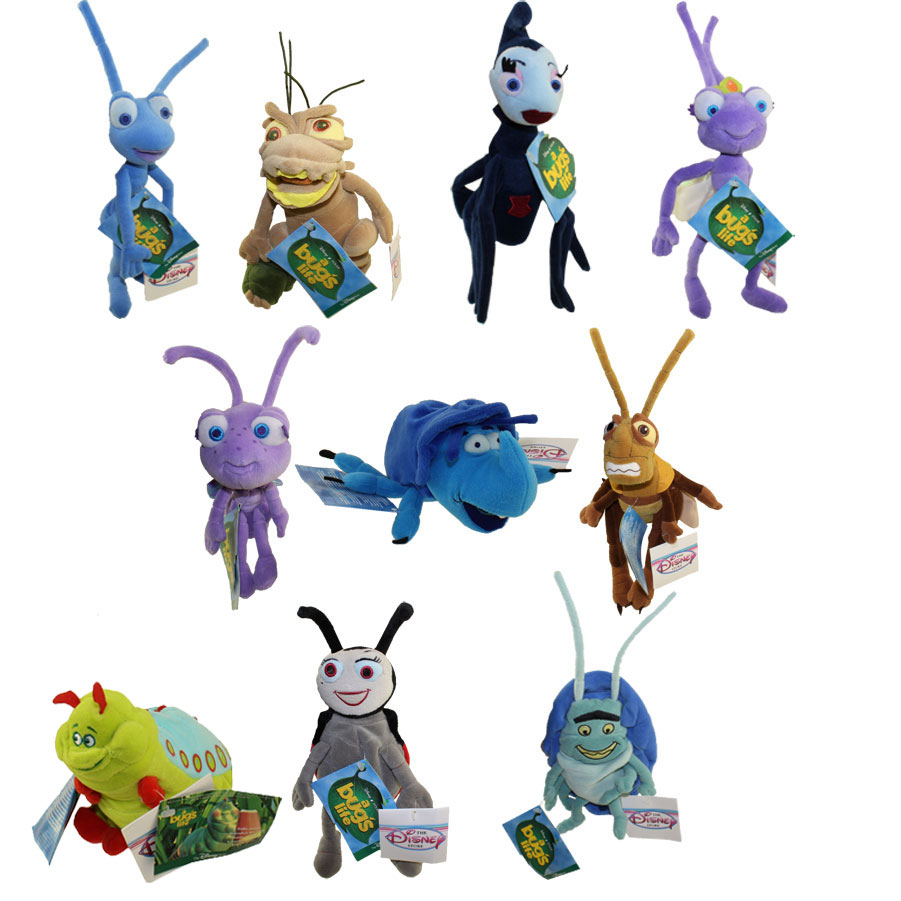 Disney Bean Bag Plush - Set of 10 A Bug's Life (HEIMLICH,HOPPER,ATTA,FLIK,ROLL+5)