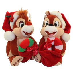 Disney Bean Bag Plush - SET OF 2 HOLIDAY CHIP 'N' DALE (9 inch)