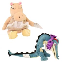 Disney Bean Bag Plush - SET OF 2 Fantasia (Hippo and Alligator)