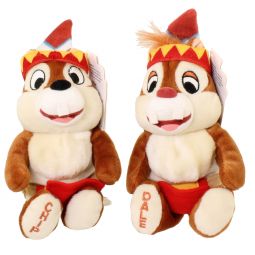 Disney Bean Bag Plush - SET OF 2 FRONTIERLAND CHIP 'N' DALE