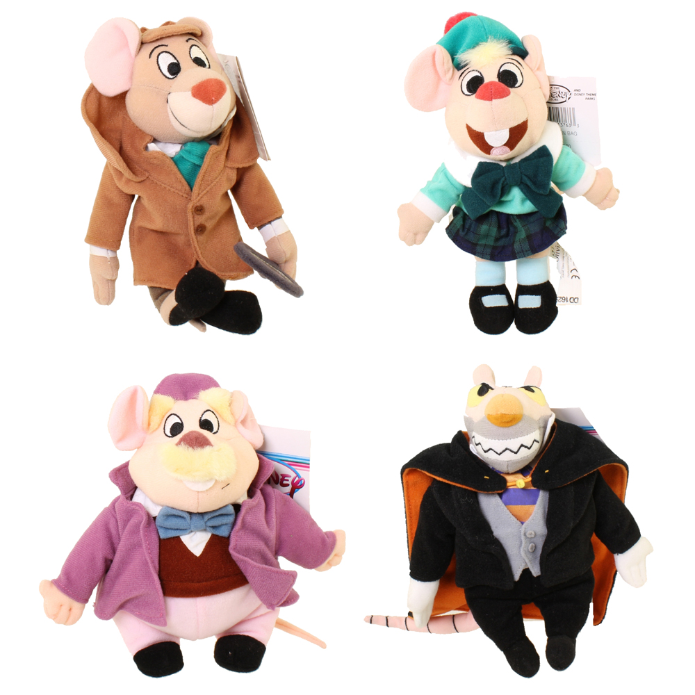 Disney Bean Bag Plush - Set of 4 The Great Mouse Detective (BASIL,OLIVIA,RATIGAN,DR.DWASON)