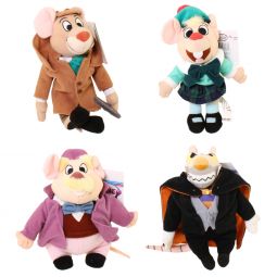 Disney Bean Bag Plush - Set of 4 The Great Mouse Detective (BASIL,OLIVIA,RATIGAN,DR.DWASON)