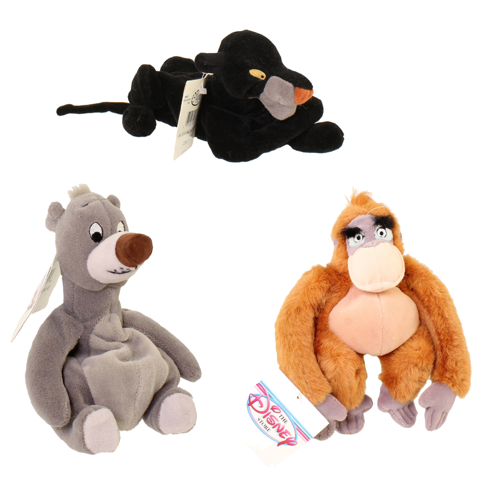 Disney Bean Bag Plush - SET OF 3 Jungle Book (BAGHEERA,KING LOUIE,BALOO)