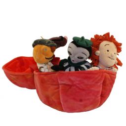 Disney Bean Bag Plush Set - JAMES AND THE GIANT PEACH (Includes 4 Characters)(Velcro Peach)(9 inch)