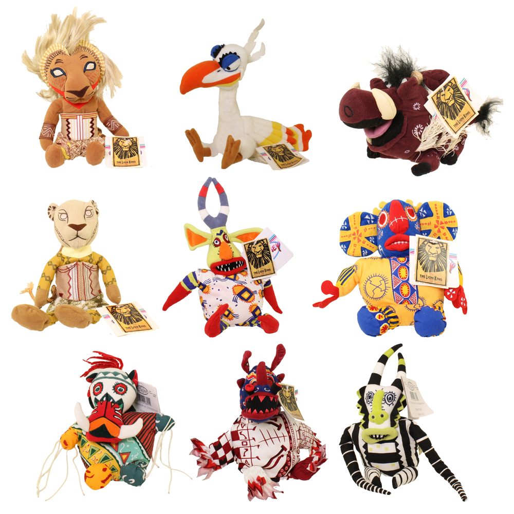 Disney Bean Bag Plush - SET OF 9 Lion King Musical (PUMBAA,SIMBA,ZAZU,NALA+5)