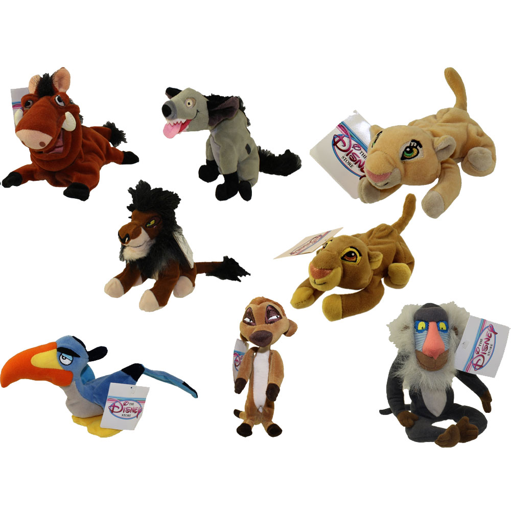 Disney Bean Bag Plush - SET OF 8 The Lion King (Simba,Scar,Nala,Ed,Timon+3)