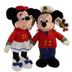 Disney Mouseketoys Plushes - DISNEY CRUISE LINE SET OF 2 (Mickey & Minnie Mouse)(14 inch - Standing)