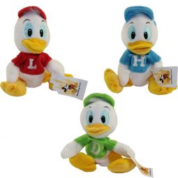 Disney Bean Bag Plushes - SET OF 3 DONALD'S DUCKS (Reverse Color Shirts - Walt Disney World Tags)