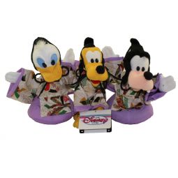 Disney Bean Bag Plushes - JAPANESE SET OF 3 (Donald Duck, Goofy & Pluto) (Mickey Mouse)(6 inch)