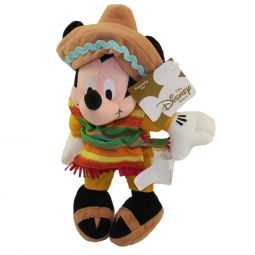 Disney Bean Bag Plush - GLOBE-TROTTING MICKEY MOUSE (Mexican)(9 inch)