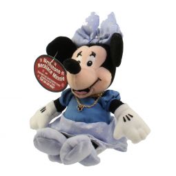 Disney Bean Bag Plush - JANUARY BIRTHSTONE MINNIE WITH NECKLACE (Mickey Mouse) (10 inch)