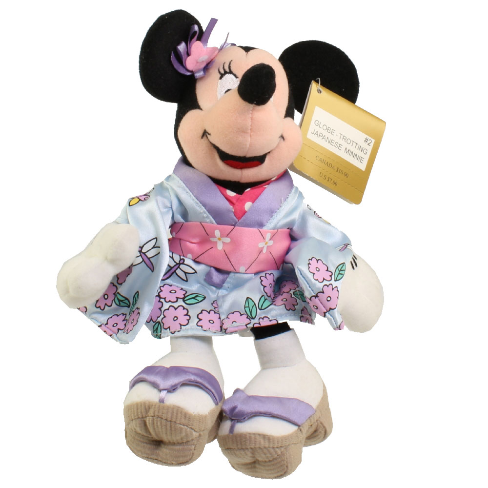 Disney Bean Bag Plush - JAPANESE MINNIE with BLUE KIMONO (Mickey Mouse) (9 inch)