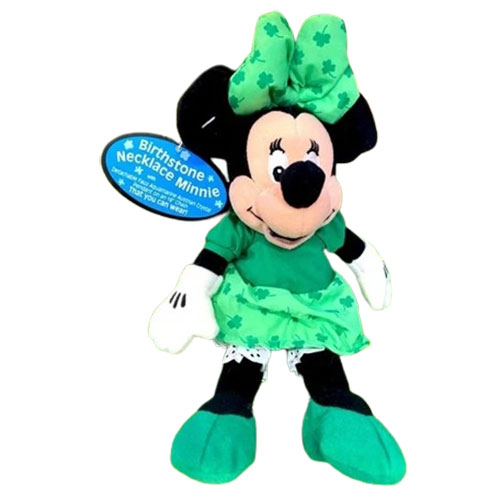 Disney Bean Bag Plush - MARCH MINNIE MOUSE w/ Birthstone Necklace [Mickey Mouse](8 inch)
