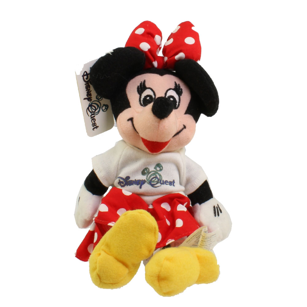 Disney Bean Bag Plush - "DISNEY QUEST" MINNIE (Mickey Mouse) (10 inch)