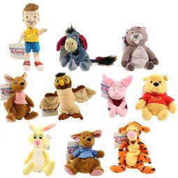 Disney Bean Bag Plush - WINNIE THE POOH SET OF 10 (Pooh, Tigger, Roo, Eeyore, Piglet, Kanga +4)