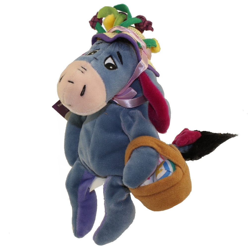 Disney Bean Bag Plush - EASTER BONNET EEYORE (Winnie the Pooh)(9 inch)