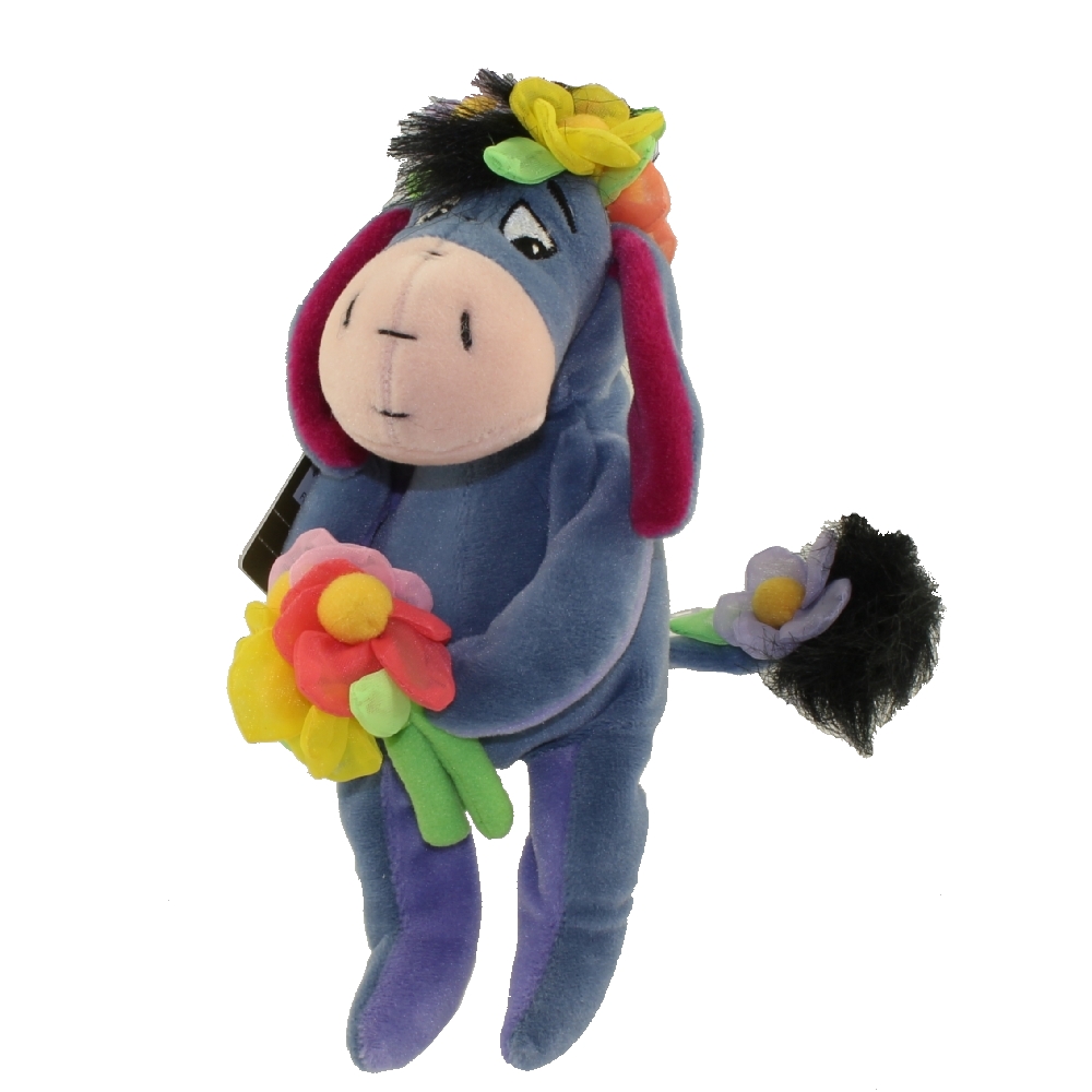 Disney Bean Bag Plush - FLOWER POWER EEYORE (Winnie the Pooh)(9 inch)