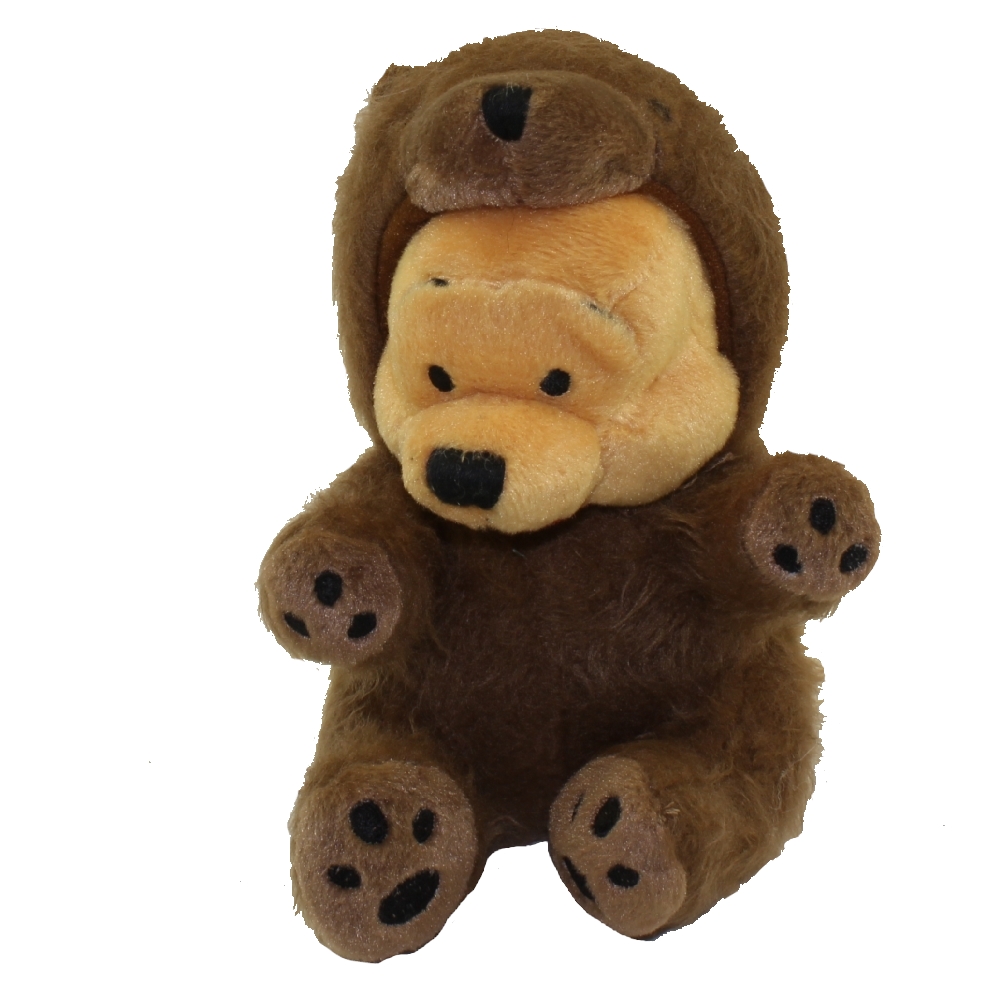 Disney Bean Bag Plush - FUZZY BROWN BEAR POOH (Winnie the Pooh)(6 inch)