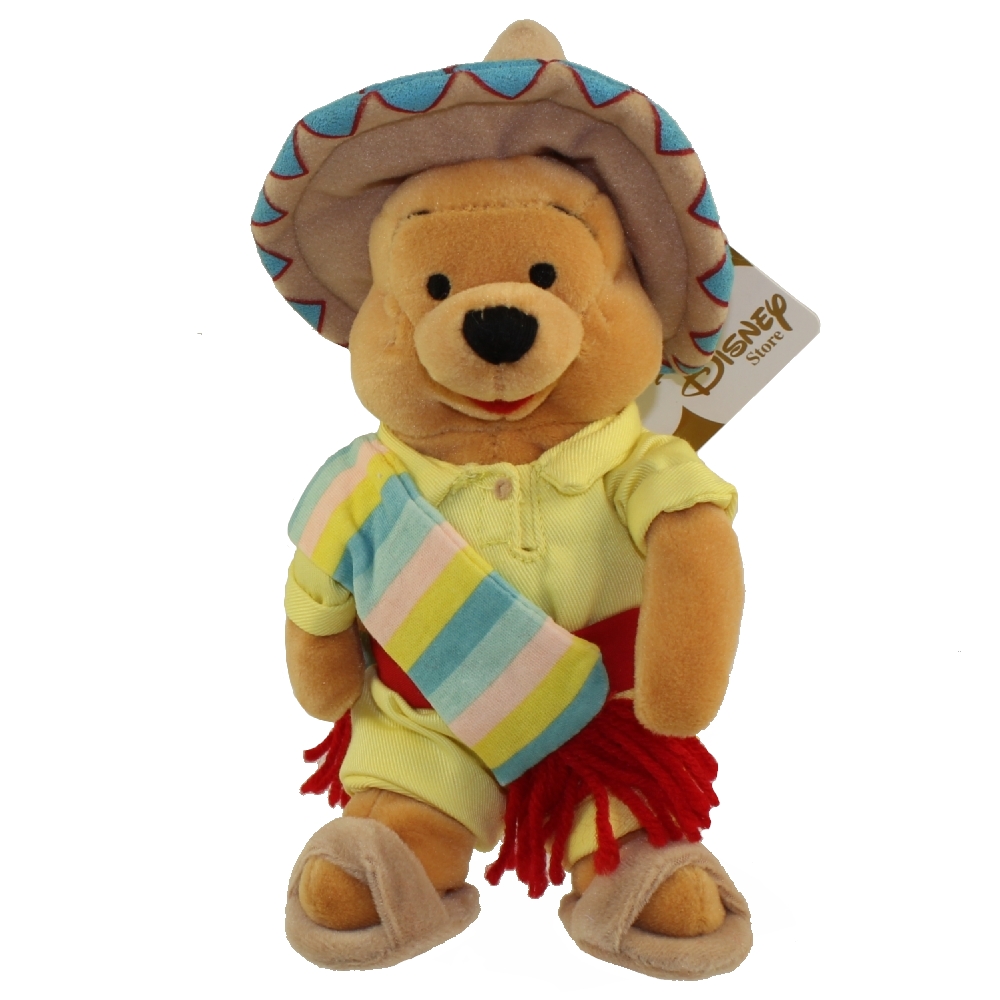 Disney Bean Bag Plush - SANTA FE POOH (#8 Traveling Series)(Winnie the Pooh)(8 inch)
