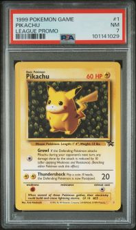 PSA 7 - Pokemon Card - Black Star Promo #1 - PIKACHU - NM