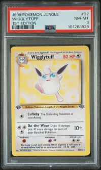 PSA 8 - Pokemon Card - Jungle 32/64 - WIGGLYTUFF (rare) *1st Edition* - NM-MT