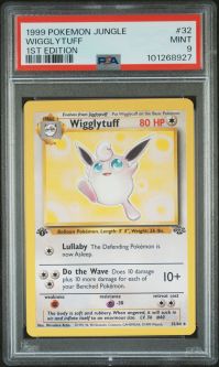 PSA 9 - Pokemon Card - Jungle 32/64 - WIGGLYTUFF (rare) *1st Edition* - MINT