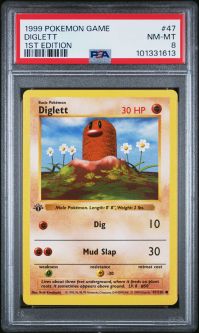 PSA 8 - Pokemon Card - Base 46/102 - CHARMANDER (common) *1st Edition* - NM-MT
