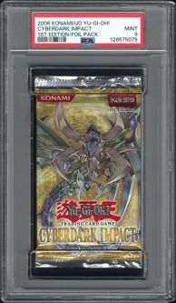 PSA 9 - Yu-Gi-Oh Cards - Cyberdark Impact - Booster Pack - MINT