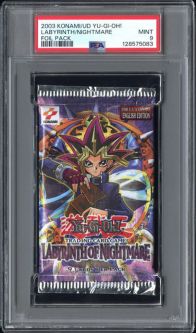 PSA 9 - Yu-Gi-Oh Cards - Labyrinth of Nightmare - Booster Pack (9 Cards) *1st Edition* - MINT