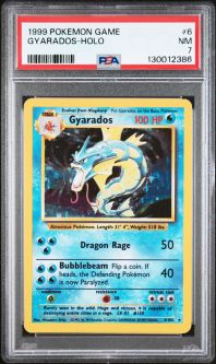 PSA 7 - Pokemon Card - Base 6/102 - GYARADOS (holo-foil) - NM