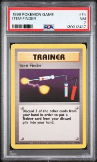 PSA 7 - Pokemon Card - Base 74/102 - ITEM FINDER (rare) - NM