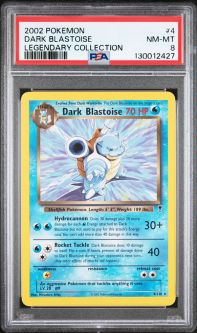 PSA 8 - Pokemon Card - Legendary Collection 4/110 - DARK BLASTOISE (rare) - NM-MT