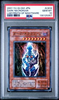 PSA 10 - Yu-Gi-Oh Japanese Card - LN-14 - DARK NECROFEAR (ultra rare holo) GEM MINT