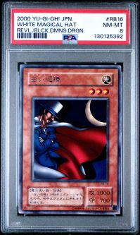 PSA 8 - Yu-Gi-Oh Japanese Card - RB-16 - WHITE MAGICAL HAT (rare) NM-MT