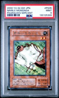 PSA 9 - Yu-Gi-Oh Japanese Card - PS-35 - NIMBLE MOMONGA (rare) MINT