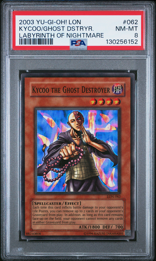 PSA 8 Yu Gi Oh Card LON 062 KYCOO THE GHOST DESTROYER super Rare psa-8-yu-gi-oh-card-lon-062-kycoo-the-ghost-destroyer-super-rare