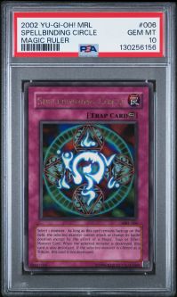 PSA 10 - Yu-Gi-Oh Card - MRL-006 - SPELLBINDING CIRCLE (ultra rare holo) - GEM MINT