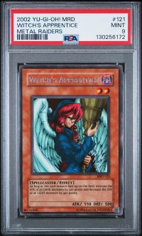 PSA 9 - Yu-Gi-Oh Card - MRD-121 - WITCH'S APPRENTICE (rare) - MINT