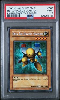 PSA 9 - Yu-Gi-Oh Card - DOR-002 - BETA the MAGNET WARRIOR (secret rare holo) - MINT