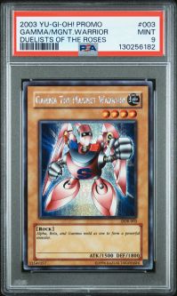 PSA 9 - Yu-Gi-Oh Card - DOR-003 - GAMMA the MAGNET WARRIOR (secret rare holo) - MINT