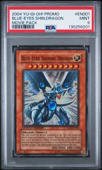 PSA 9 - Yu-Gi-Oh Card - MOV-EN001 - BLUE EYES SHINING DRAGON (super rare holo) - MINT