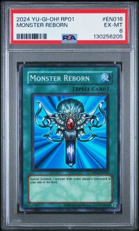 PSA 6 - Yu-Gi-Oh Card - RP01-EN016 - MONSTER REBORN (super rare holo) - EX-MT
