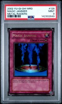 PSA 9 - Yu-Gi-Oh Card - MRD-128 - MAGIC JAMMER (ultra rare holo) - MINT