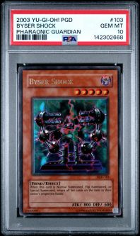 PSA 10 - Yu-Gi-Oh Card - PGD-103 - BYSER SHOCK (ultra rare holo) - GEM MINT