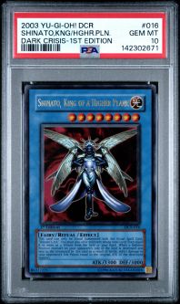 PSA 10 - Yu-Gi-Oh Card - DCR-016 - SHINATO, KING OF A HIGHER PLANE (ultra rare holo) *1st Edition* -