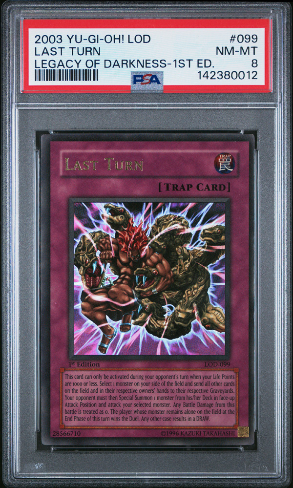PSA 8 - Yu-Gi-Oh Card - LOD-099 - LAST TURN (ultra rare holo) *1st ...